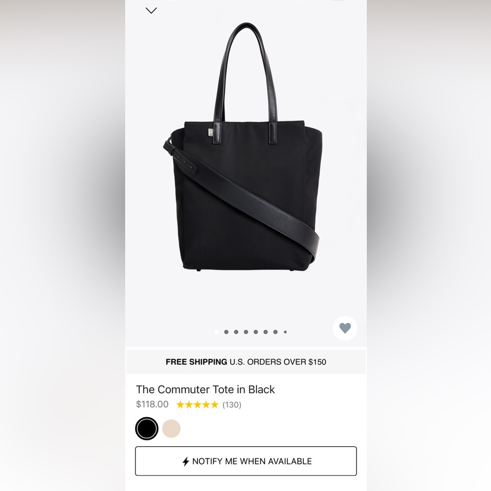 Beis The Commuter Tote in Black
